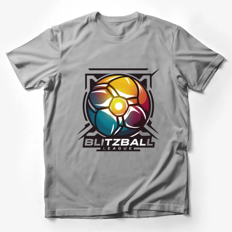 Blitzball League Graphic T-Shirt, Colorful Sports Ball Design, Unisex Casual Wear Male T-Shirt