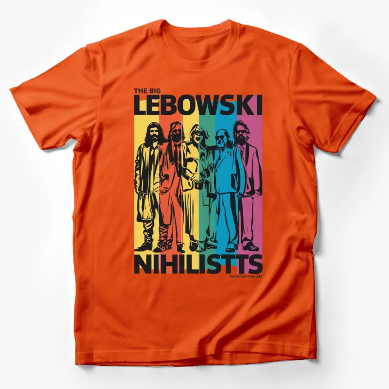 The Big Lebowski Nihilists Pop Art T-Shirt, Colorful Movie Graphic Tee, Unisex Film Fan Apparel Male T-Shirt