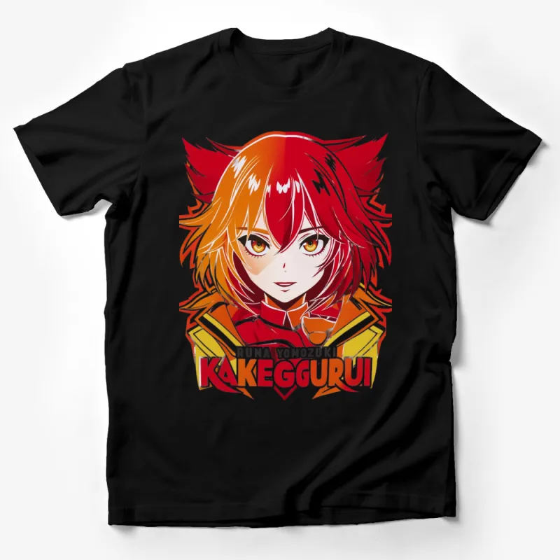 Kakegurui Runa Yomozuki Anime T-Shirt, Vibrant Red Graphic Tee for Otaku Male T-Shirt