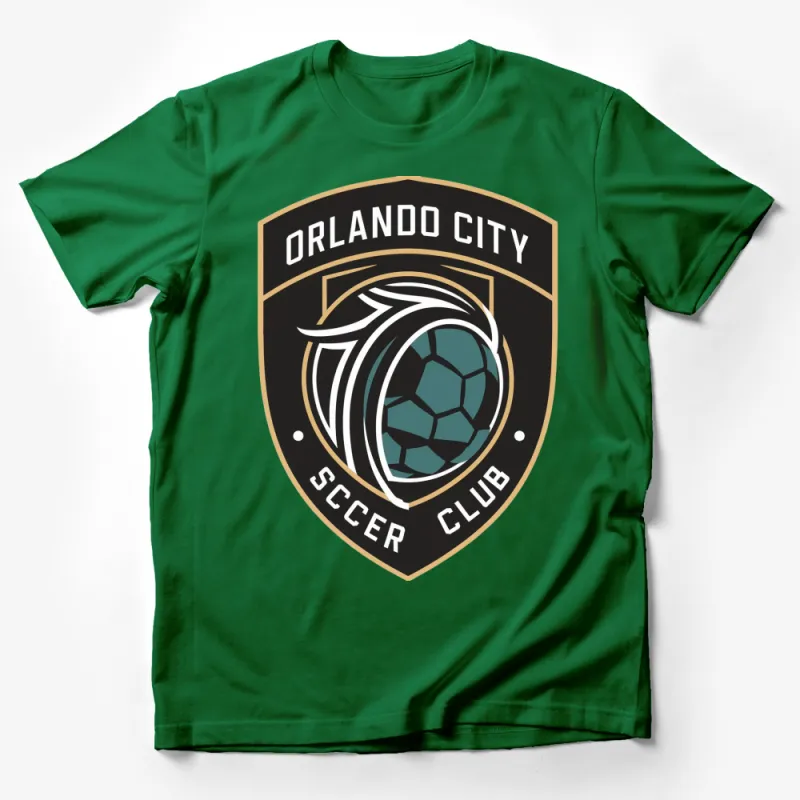 Orlando City Soccer Club Emblem Graphic T-Shirt, Trendy Sports Fan Apparel, Unisex Fit Male T-Shirt