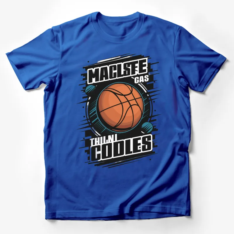 Basketball Graphic T-Shirt, Think Codeies MacIste Casual Sport Tee, Men's and Women's Top Male T-Shirt