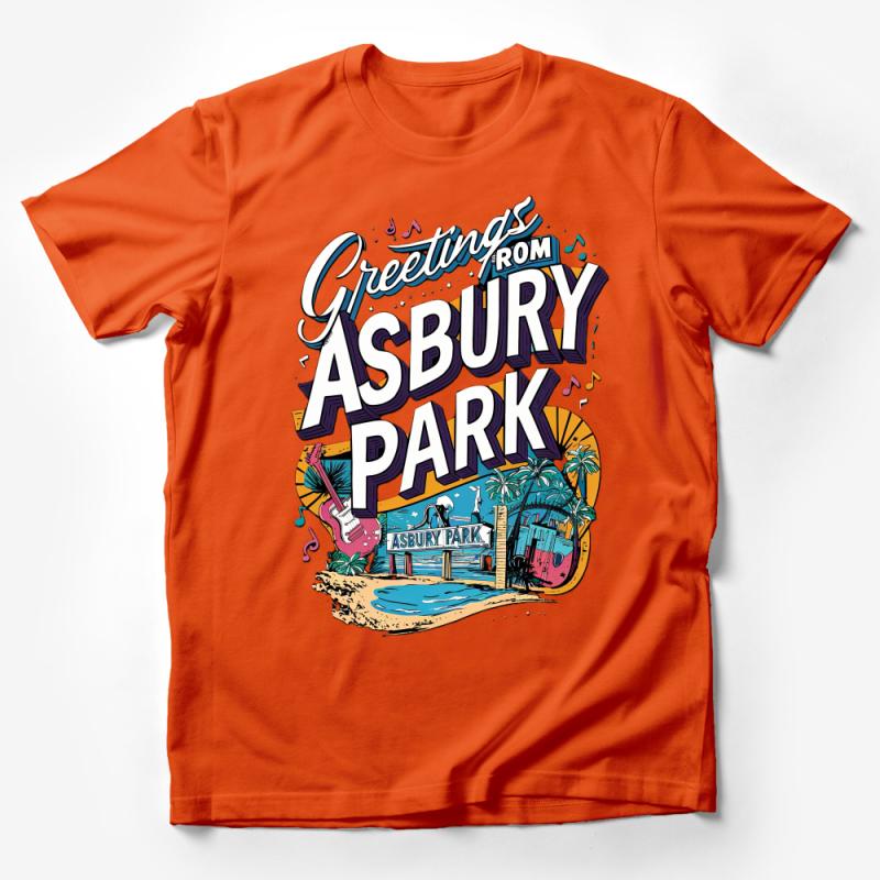 Vintage Asbury Park T-Shirt, Retro New Jersey Beach Graphic Tee, Music Lovers Summer Top Male T-Shirt