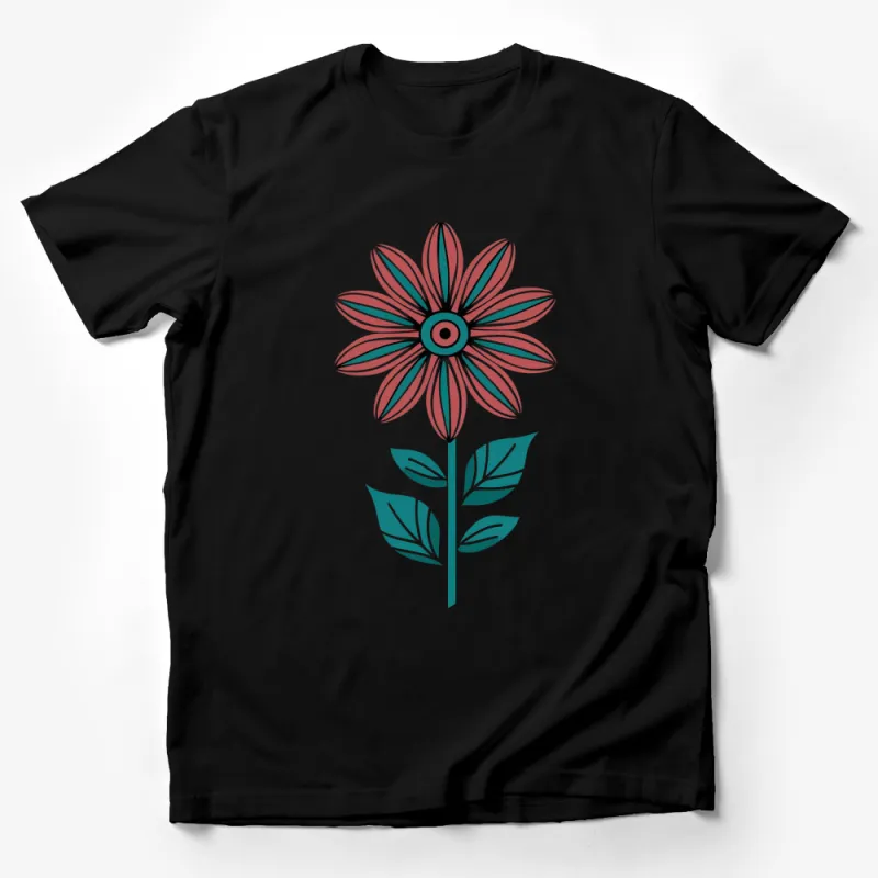 Floral T-Shirt, Colorful Flower Design, Casual Wear, Unisex Fashion, Graphic Tee, Stylish Top Male T-Shirt