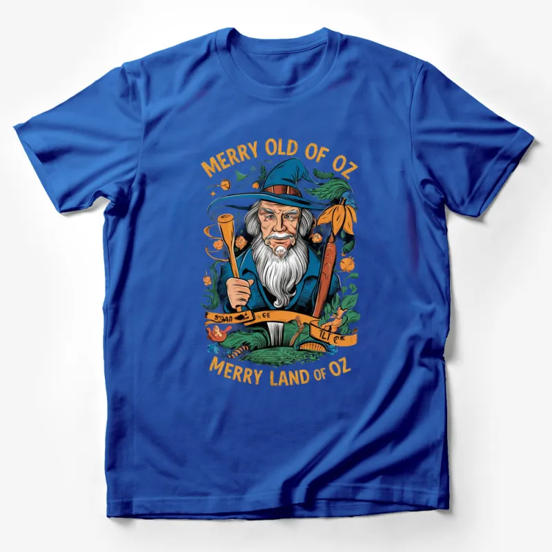 Wizard of Oz Inspired T-Shirt, Merry Old Land of Oz, Vintage Wizard Graphic Tee Male T-Shirt