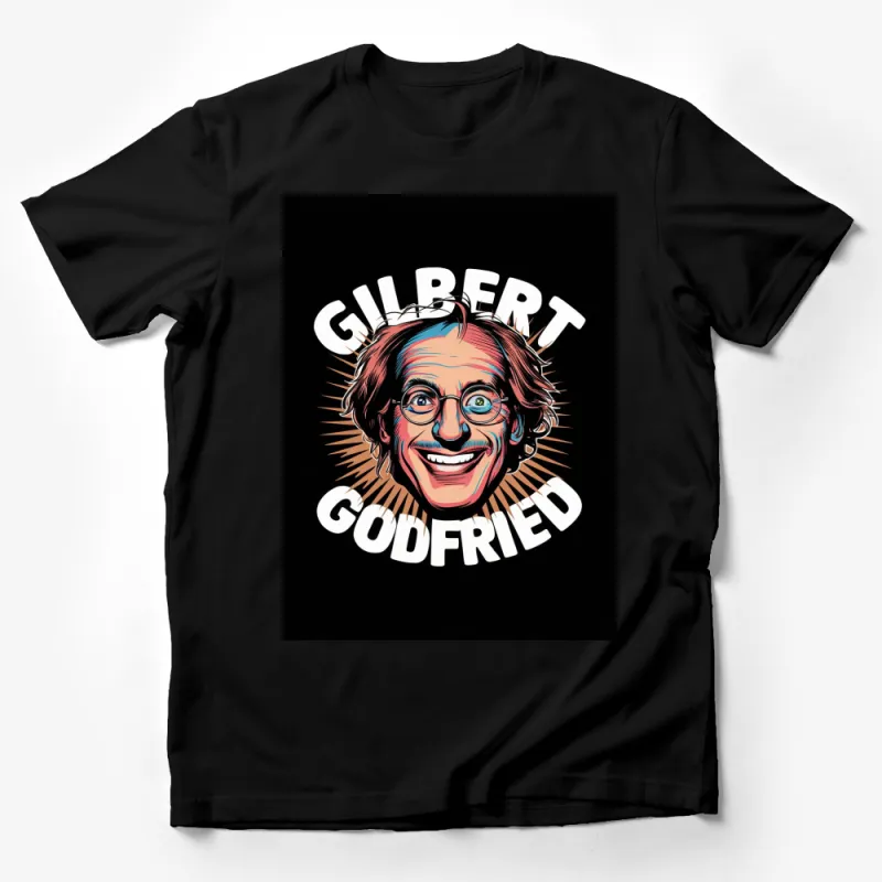 Gilbert Godfried Pop Art Style Graphic T-Shirt, Colorful Celebrity Portrait Tee, Unique Fan Apparel Male T-Shirt