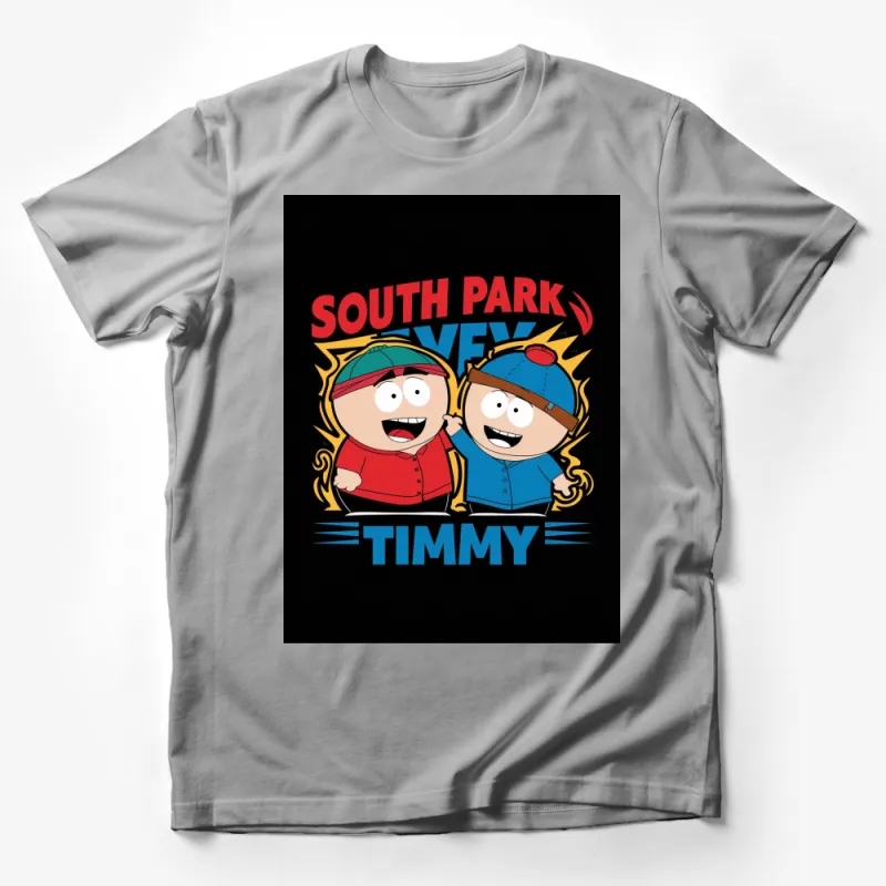 South Park Timmy and Jimmy Cartoon Graphic T-Shirt, Colorful Character Tee, Fan Gift Male T-Shirt