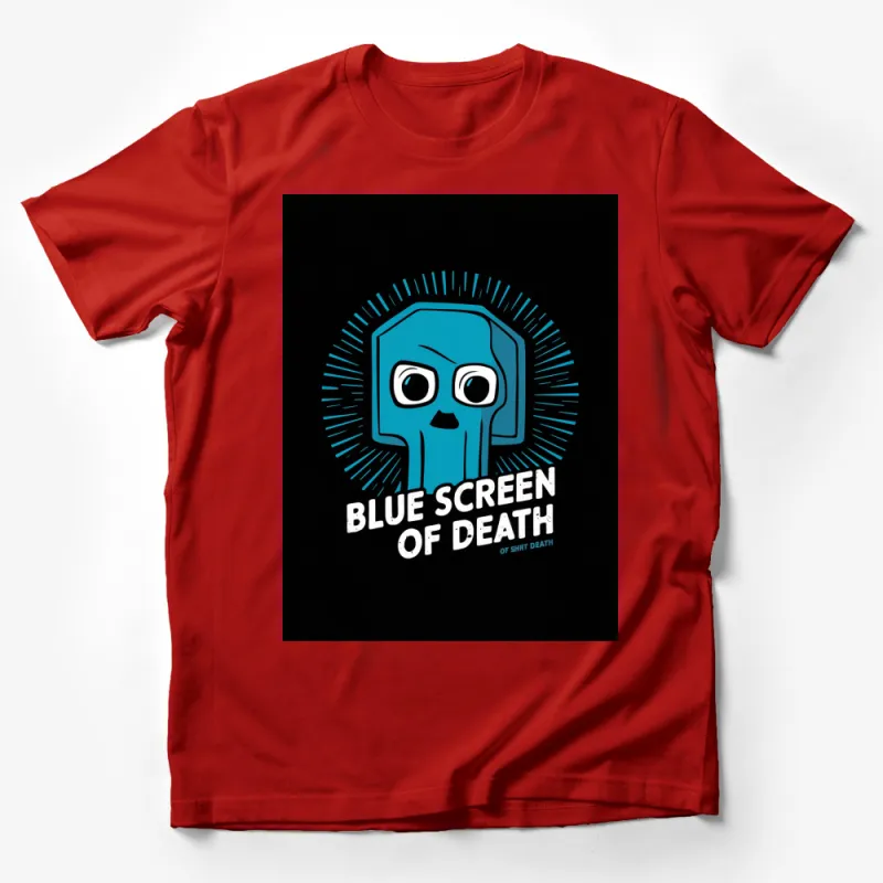 Blue Screen of Death T-Shirt, Geek Tech Humor, Computer Nerd Gift, Unisex Graphic Tee Male T-Shirt