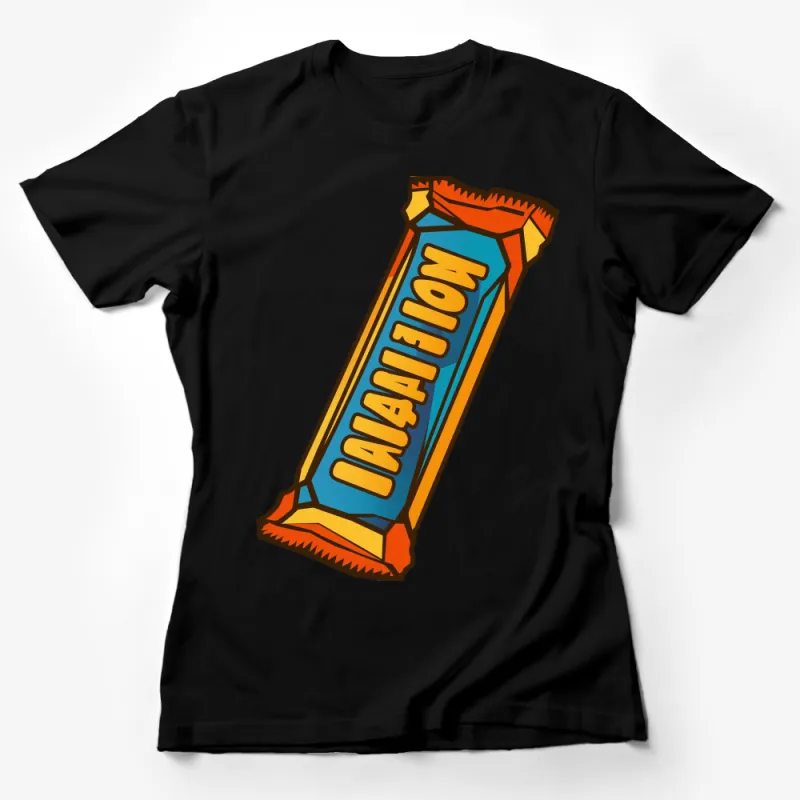 Vintage Candy Bar Graphic T-Shirt, Retro Style Snack Tee, Colorful Unisex Clothing, Fun Foodie Gift Idea Female T-Shirt