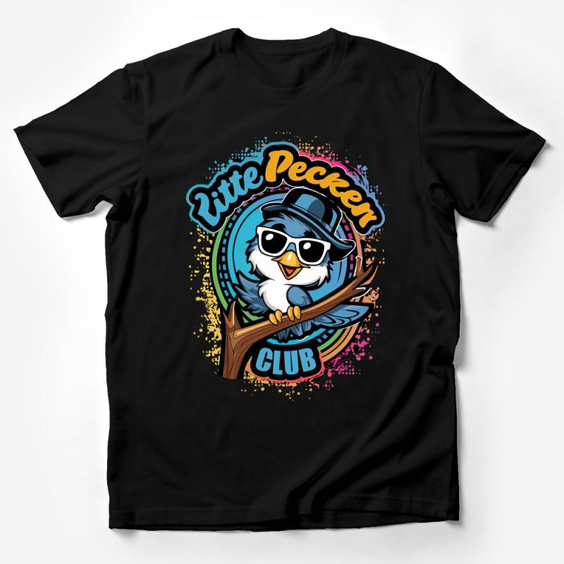 Funny Bird T-Shirt, Little Pecker Club Cartoon Graphic Tee, Cool Bird Lover Gift, Unique Unisex Casual Shirt, Bold Colorful Design Male T-Shirt