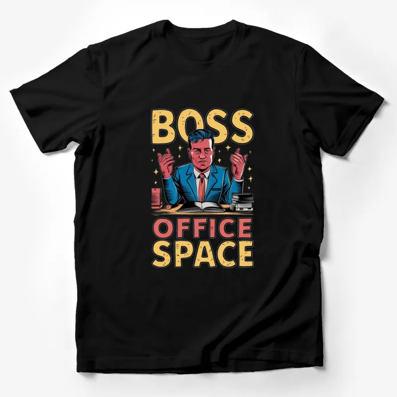 Retro Boss Office Space T-Shirt, Vintage Manager Graphic Tee, Cool Workwear Shirt, Unique Office Gift Male T-Shirt