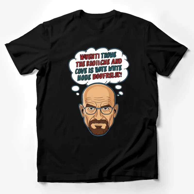 Breaking Bad Inspired T-Shirt, Walter White Cartoon Graphic, Unique Fan Art Tee Male T-Shirt