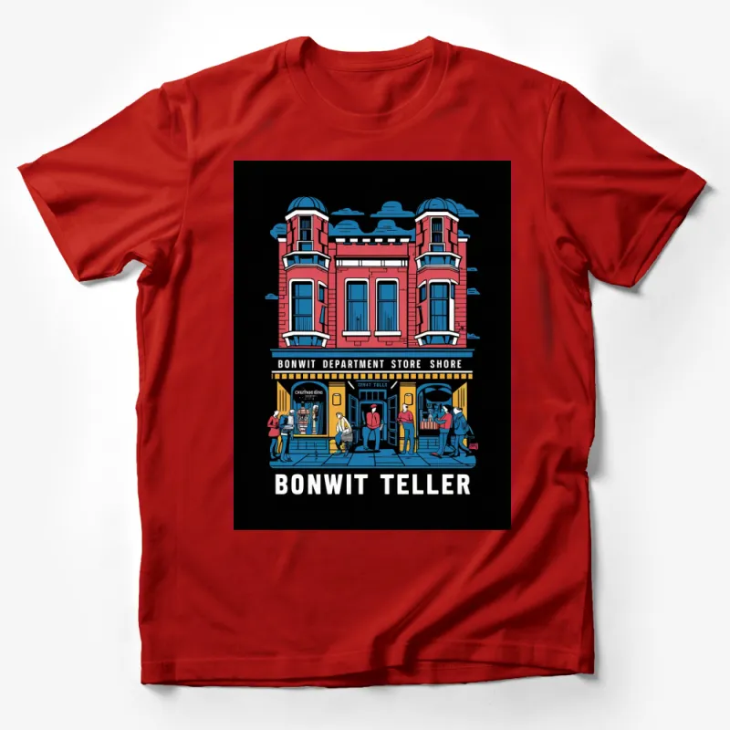 Vintage Style Bonwit Teller Department Store Graphic T-Shirt, Urban Fashion Unisex Tee, Retro Building Art Male T-Shirt