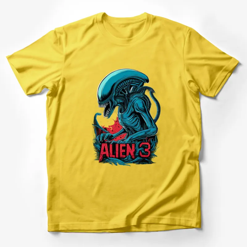 Alien 3 Movie Inspired Graphic T-Shirt, Vintage Sci-Fi Horror Film Design, Unisex Tee Male T-Shirt