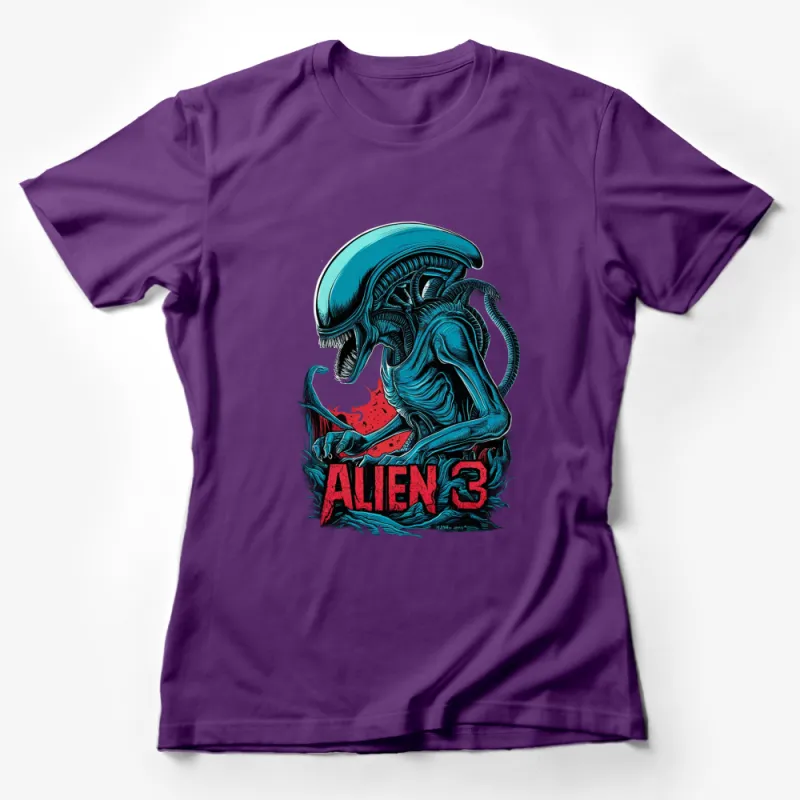 Alien 3 Movie Inspired Graphic T-Shirt, Vintage Sci-Fi Horror Film Design, Unisex Tee Female T-Shirt