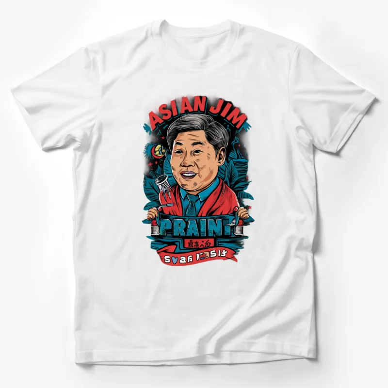 Asian Jim Prank T-Shirt, Funny Office Character Tee, Unique Gift Idea Male T-Shirt