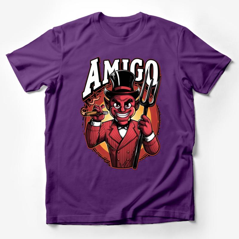 Amigo Vintage Cartoon T-Shirt, Retro Magician Graphic Tee, Unique Magic Show Shirt, Unisex Adult Clothing, Gift for Magician Male T-Shirt