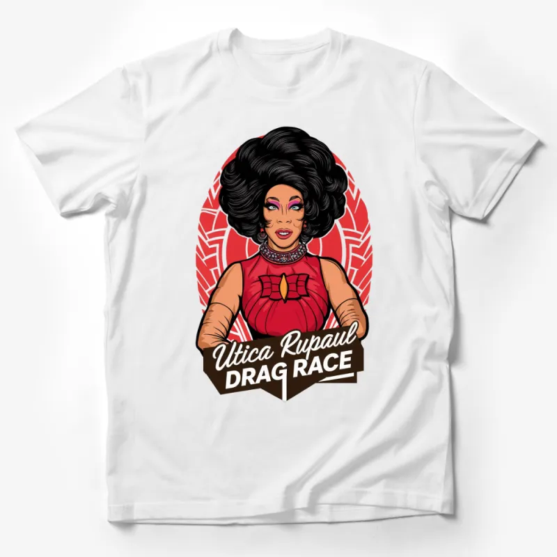 Utica Rupaul Drag Race Inspired Fan Art T-Shirt, Bold Graphic Tee, Vintage Style Fashion Top Male T-Shirt