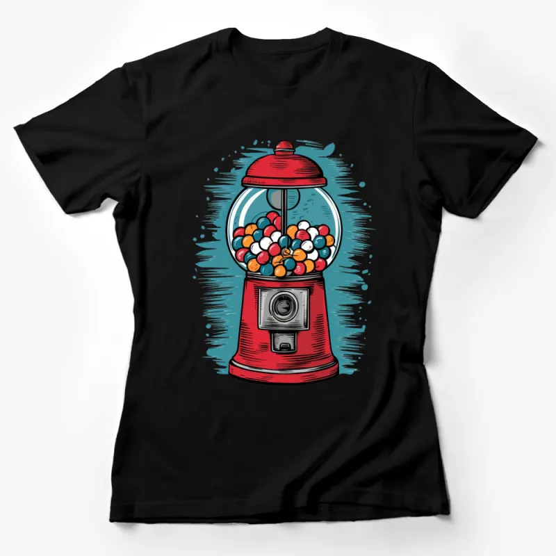 Vintage Gumball Machine T-Shirt, Retro Candy Dispenser Tee, Unique Graphic Shirt for Men and Women Female T-Shirt