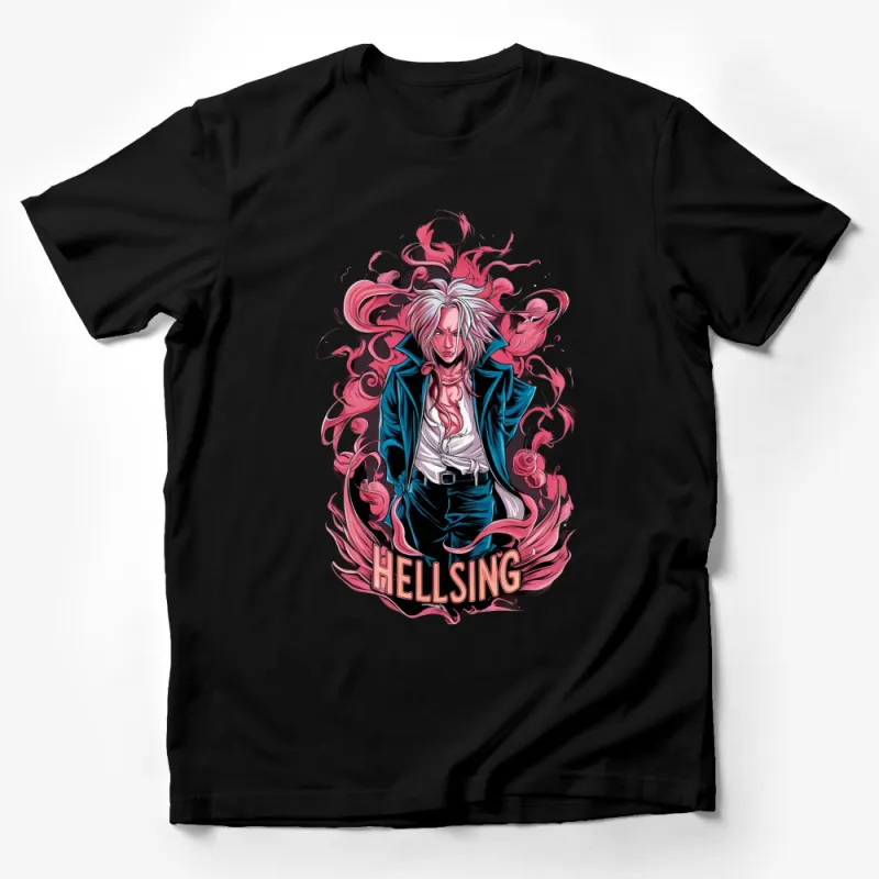 Hellsing Anime T-Shirt, Vibrant Character Design, Manga Series, Unisex Graphic Tee Male T-Shirt