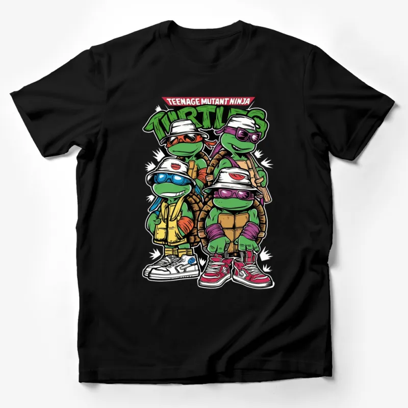 Teenage Mutant Ninja Turtles Graphic T-Shirt, Retro Cartoon Tee, Vintage 90s Style Shirt for TMNT Fans Male T-Shirt