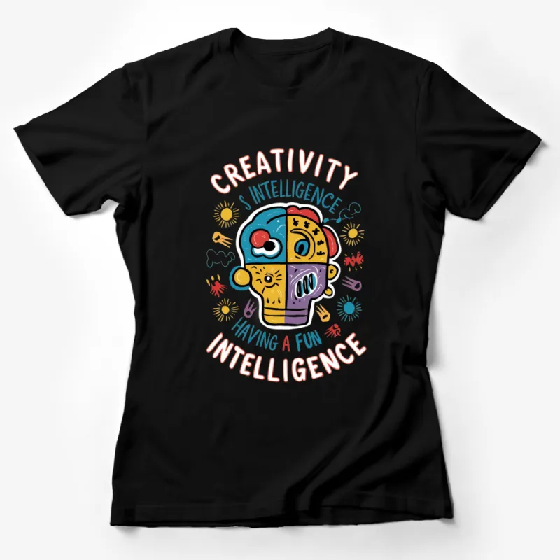 Colorful Creative Mind T-Shirt, Fun Intelligence Graphic Tee, Unisex Art Shirt Female T-Shirt