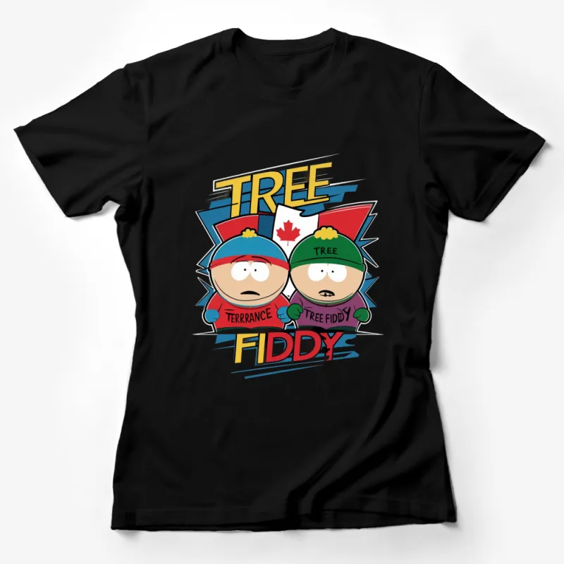 South Park Inspired Tree Fiddy Terrance and Phillip T-Shirt, Funny Cartoon Tee, Colorful Unisex Top Female T-Shirt