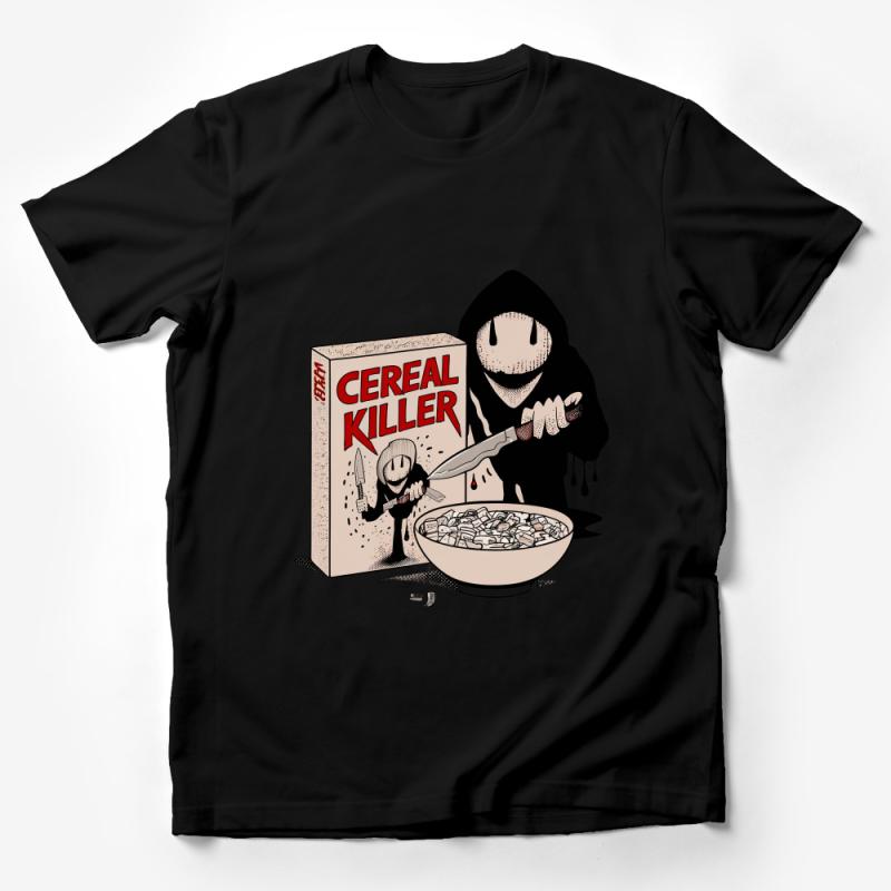 Funny Breakfast Cereal Killer T-Shirt, Graphic Tee for Foodies, Novelty Shirt for Men and Women, Unique Gift Idea Male T-Shirt