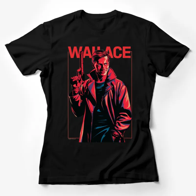 Wallace Retro Style Movie Poster Graphic T-Shirt, Vintage Film Art Tee, Unisex Fashion Top Female T-Shirt