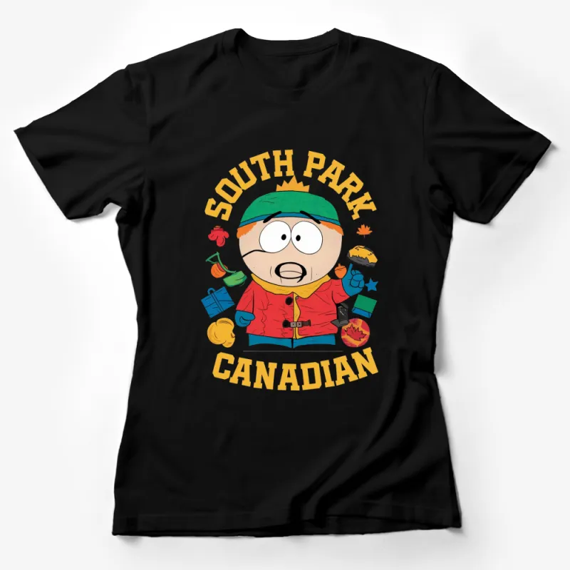 South Park Canadian Character T-Shirt, Funny Cartoon Graphic Tee, Unisex Adult Clothing Female T-Shirt