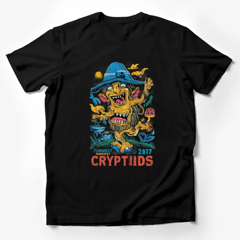 Funniest Cryptids 2017 T-Shirt, Quirky Monster Graphic Tee, Unisex Male T-Shirt