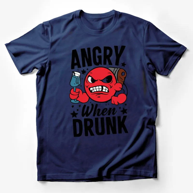 Angry When Drunk T-Shirt, Funny Drinking Quote Red Graphic Tee, Men's Women's Casual Shirt Male T-Shirt