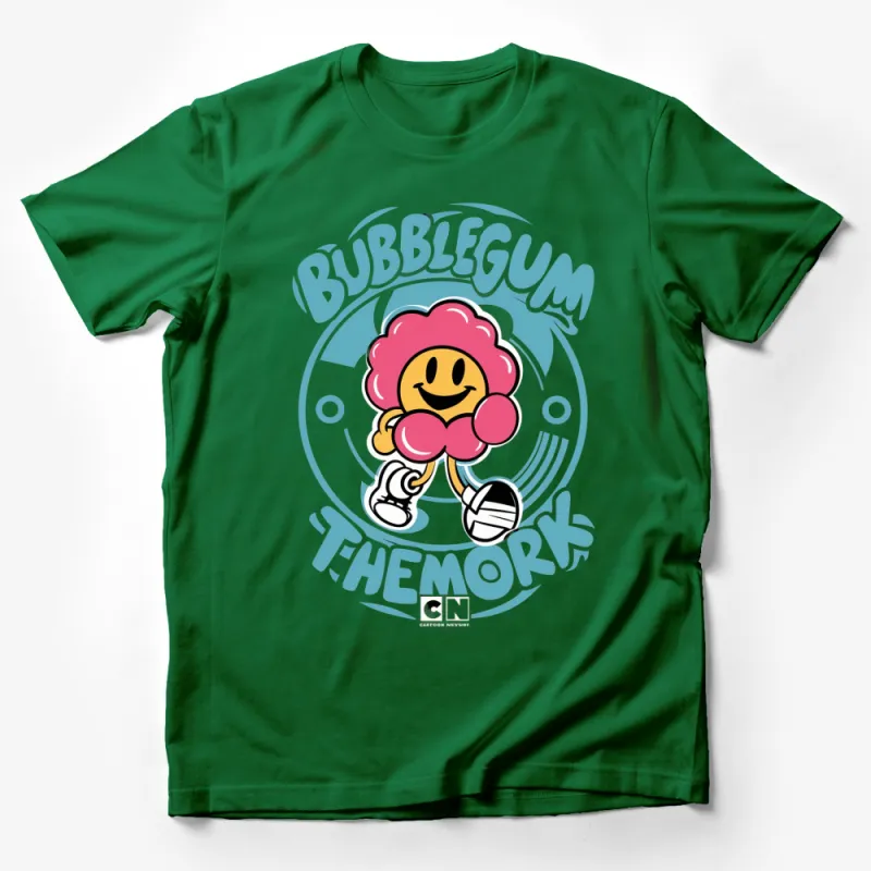 Bubblegum Memory Cartoon T-Shirt, Classic Animated Character Shirt, Fun Kid and Adult Apparel Male T-Shirt