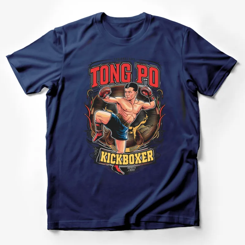 Kickboxer Tong Po Graphic T-Shirt, Martial Arts Movie Fan Apparel, Unique Fight Design Tee Male T-Shirt