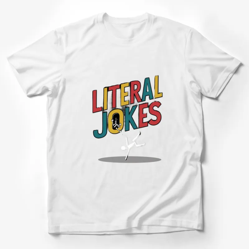 Literal Jokes Fun T-Shirt, Stick Figure Humor, Comedy Graphic Tee, Unisex Casual Shirt Male T-Shirt