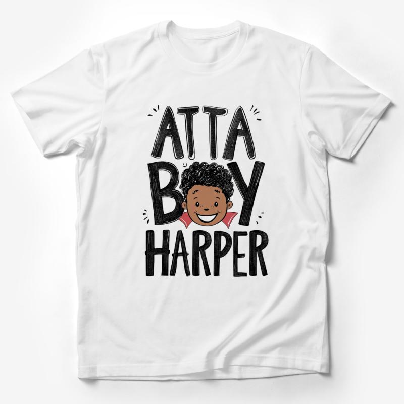 Kids Positive Message T-Shirt Atta Boy Harper Cute Supportive Graphic Tee Male T-Shirt