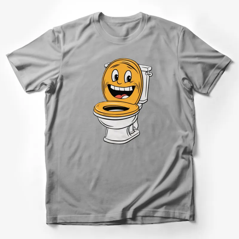 Funny Toilet Emoji T-Shirt, Unisex Adult Humor Graphic Tee, Unique Bathroom Joke Shirt, Gift for Friends Male T-Shirt