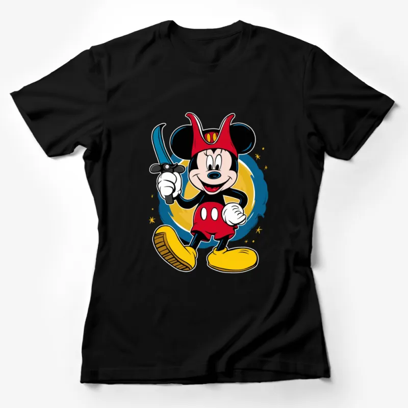 Cute Cartoon Mouse T-Shirt, Kids and Adults Fun Character Top, Colorful Design, Great for Family Outings Female T-Shirt