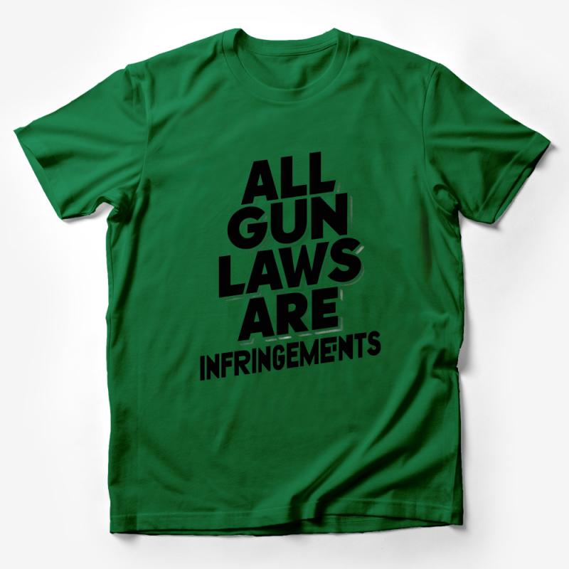 Pro-Gun Rights T-Shirt, All Gun Laws Are Infringements Tee, Liberty Second Amendment Shirt, Political Statement Unisex Clothing Male T-Shirt