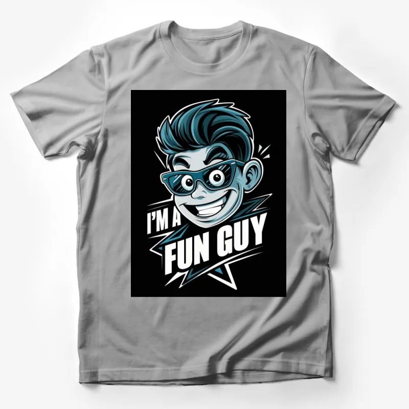 Fun Guy Cartoon T-Shirt, Cool Nerd Graphic Tee, Stylish Geek Shirt, Unique Gift Idea Male T-Shirt