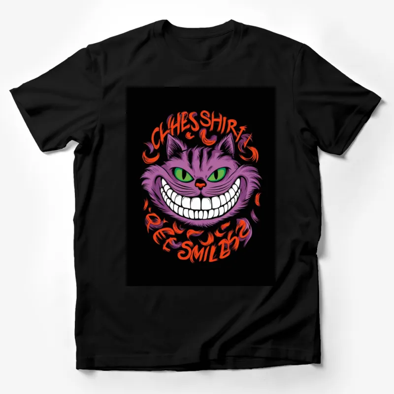 Cheshire Cat Smile T-Shirt, Bold Graphic Tee, Alice in Wonderland Inspired Shirt, Unisex Tee Male T-Shirt