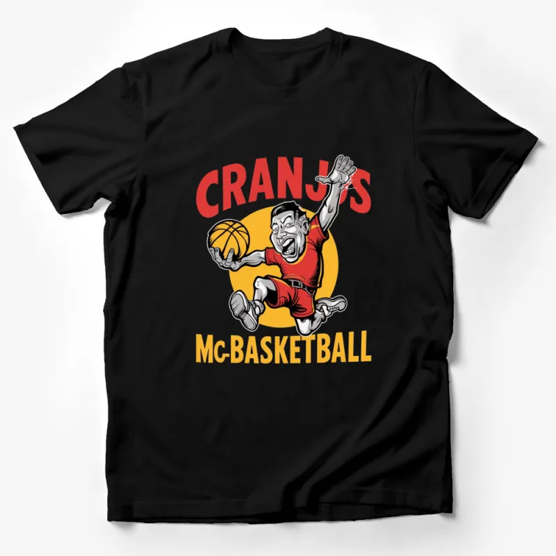 Vintage Basketball T-Shirt, CranJS McBasketball, Funny Sports Fan Tee, Retro Style Male T-Shirt