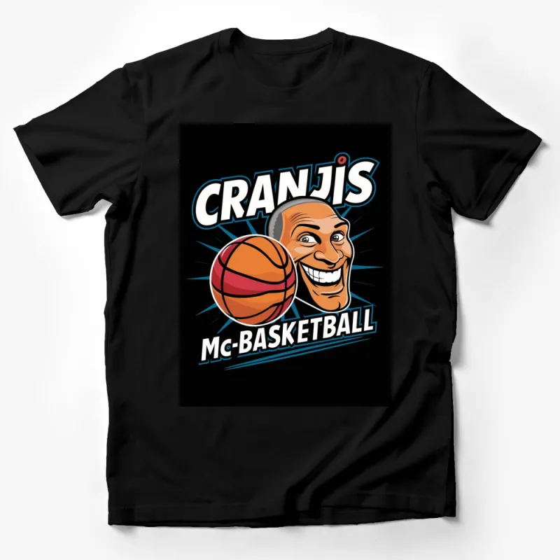 Cranjis McBasketball Funny Basketball T-Shirt, Cool Sports Fan Gift, Unique Graphic Tee, Unisex Casual Wear Male T-Shirt