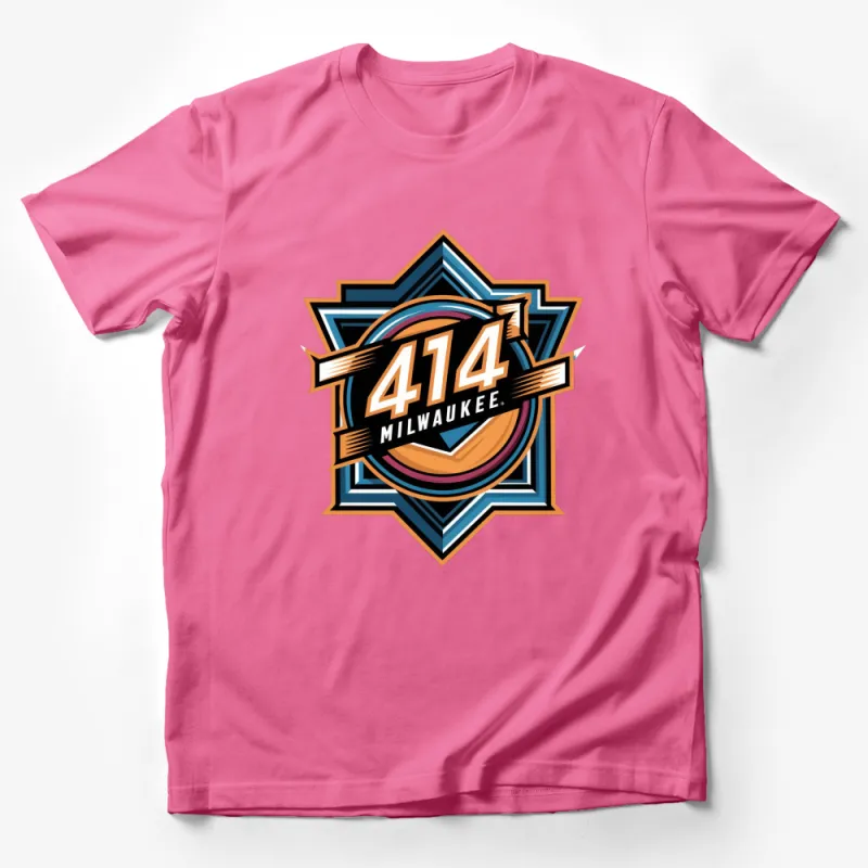 Milwaukee 414 Area Code Star Logo T-Shirt, Vintage Style Graphic Tee, Urban Streetwear Male T-Shirt