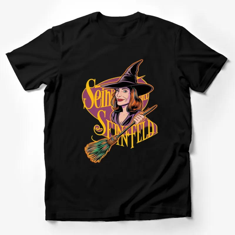 Seinfeld Witchy Elaine Parody T-Shirt, Festive Halloween Tee, Funny Sitcom Fan Apparel, Unique Gift Male T-Shirt