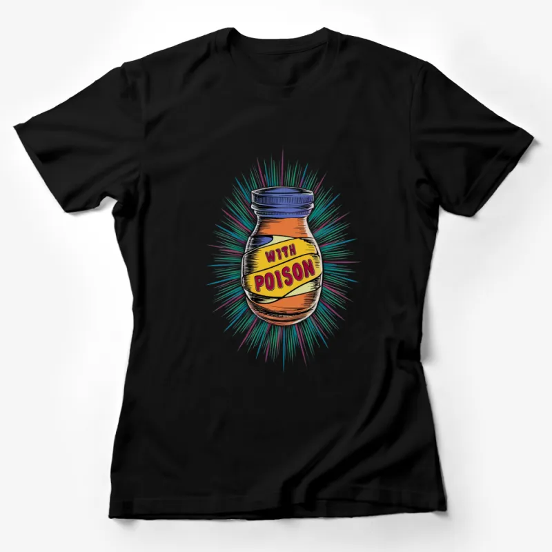 Vintage Poison Bottle Graphic T-Shirt, Retro Halloween Tee, Unique Unisex Casual Shirt Female T-Shirt