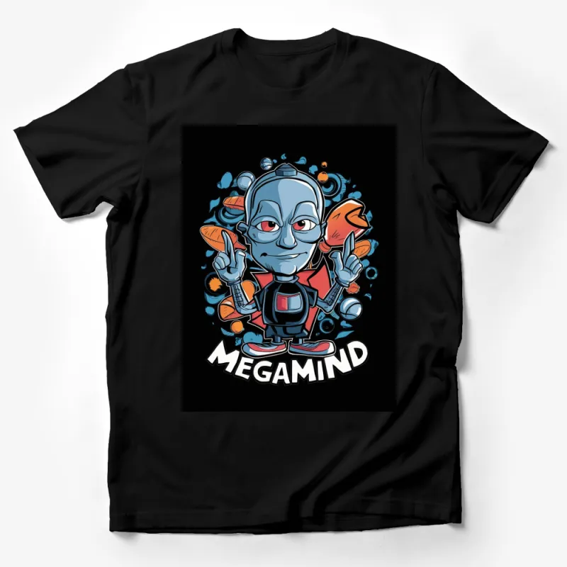 Megamind Movie Character T-Shirt, Cool Cartoon Hero Graphic Tee, Men's and Women's Sizes Available Male T-Shirt