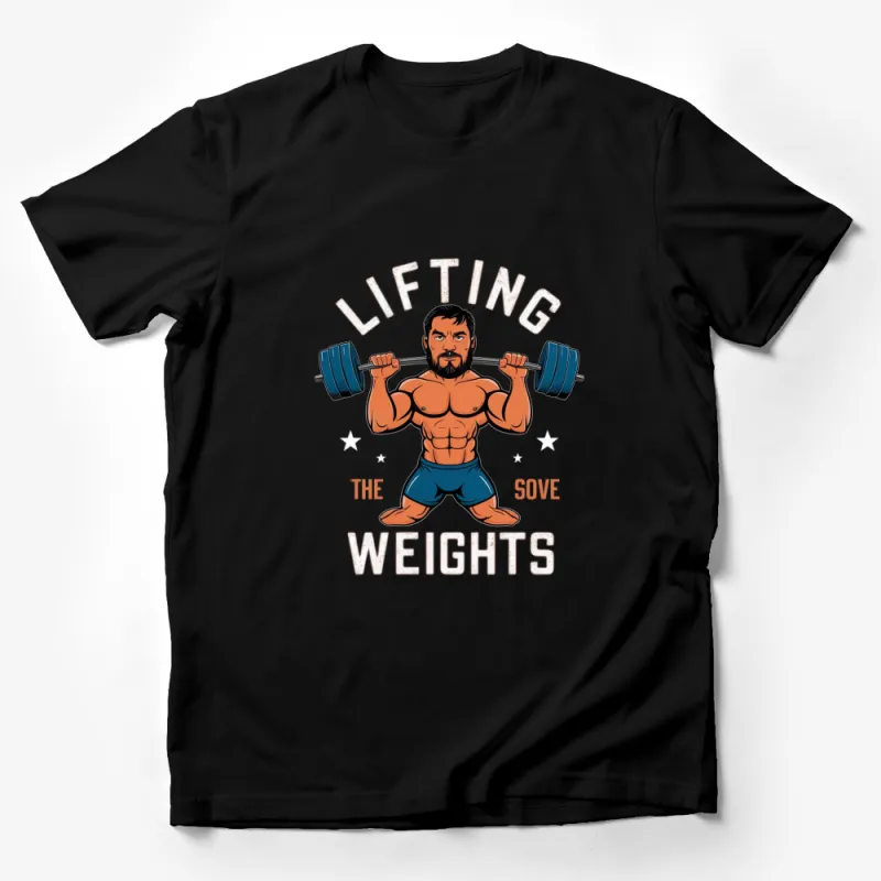 Men's Workout T-Shirt, Lifting Weights Graphic, Fitness Enthusiast Gym Apparel, Athletic Training Shirt, Gift for Bodybuilders Male T-Shirt