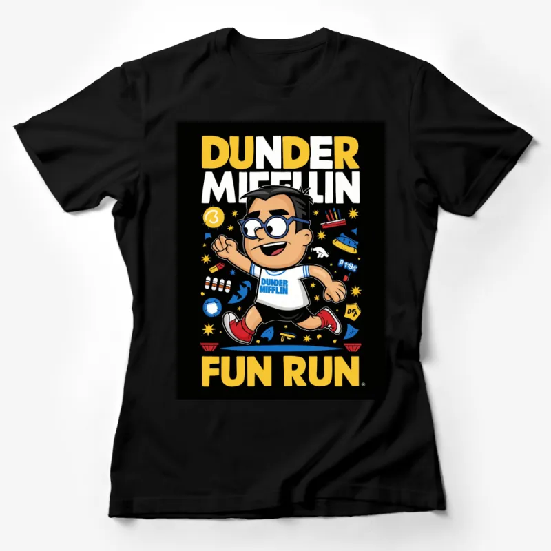 Dunder Mifflin Fun Run Graphic T-Shirt, Office Fan Gift Tee, Fun Run TV Show Inspired Athletic Event Casual Shirt Female T-Shirt