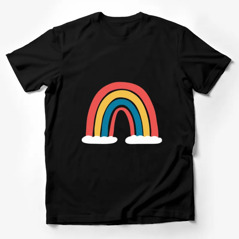 Colorful Rainbow Graphic T-Shirt, Retro Style Tee, Unisex Adult and Kids Sizes Male T-Shirt