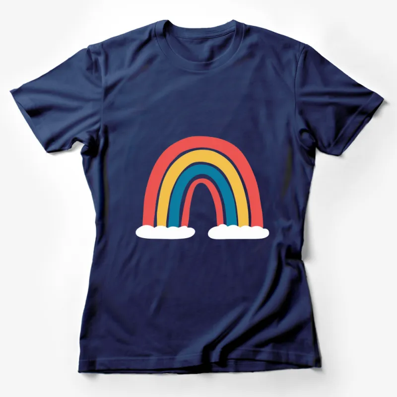 Colorful Rainbow Graphic T-Shirt, Retro Style Tee, Unisex Adult and Kids Sizes Female T-Shirt